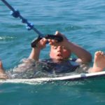 Wake surfing on Lake Annecy