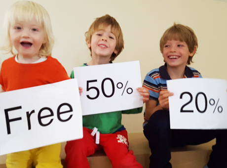 children go cheaper on our skiing holidays
