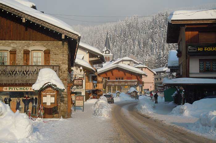 Les Gets ski resort in the Alps