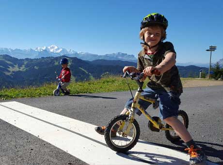 Children on Bikes in Les Gets
