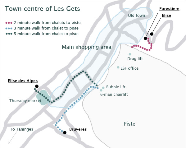 Village Map of Les Gets